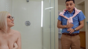 Moms Bang Teens: Emily Right wearing glasses FFM