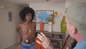 BRAZZERS Exxtra: Ebony detective Ana Foxxx shows natural boobs