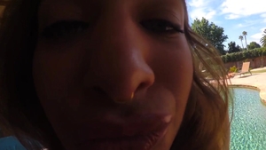 POVD.com - Uma Jolie creampie in the pool