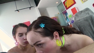 Nympho: Couple Natalie Porkman among Aliya Brynn spit