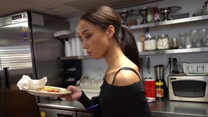 Waitress POV: Alexis Tae is really skinny waitress
