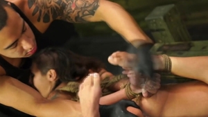 SexualDisgrace: Pierced Isa Mendez threesome porno