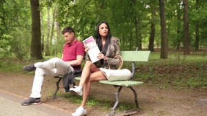 Hitzefrei.com: Young wild girl Anissa Kate in park