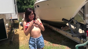 Interracial POVs - Booty Nova Cane doggy fucking on the boat