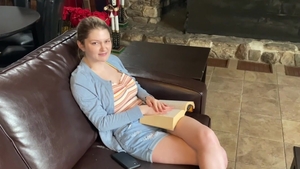 Insane Coeds: Blonde hair banging rimming on Xmas