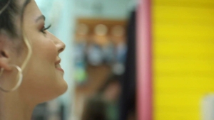 Lucid Flix: Brunette touching natural tits